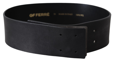Gianfranco Ferre Gf Ferre Elegant Solid Black Leather Women's Belt