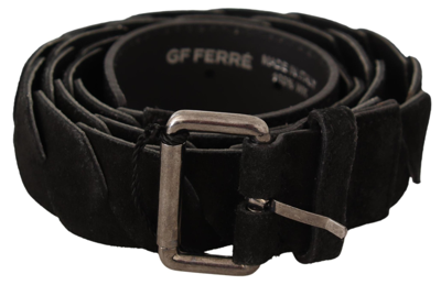 Gianfranco Ferre Gf Ferre Elegant Black Waist Belt With Metal Men's Buckle