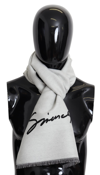 GIVENCHY GIVENCHY ELEGANT MONOCHROME WOOL-SILK BLEND MEN'S SCARF