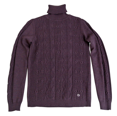 Gucci Kids Burgundy Wool Turtle Neck Sweater Top With Interlocking 293109