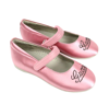 GUCCI GUCCI KIDS PINK SATIN "DAISY" BALLET FLAT WITH STRASS