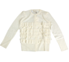 GUCCI GUCCI KIDS WHITE RUFFLE WOOL / CASHMERE / SILK SWEATER TOP(SIZE 4)