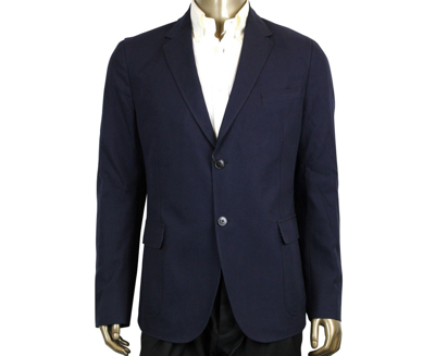 Gucci Men's 2 Button Blue Saphire Cotton Jacket