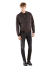 Gucci Men's Bomber Brown Polyamide Leopard Print Jacket In Brown