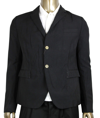 GUCCI GUCCI MEN'S FORMAL 2 BUTTONS 1 VENT BLACK WOOL / MOHAIR JACKET