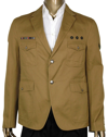 GUCCI GUCCI MEN'S LIGHT BROWN COTTON JACKET (G 52 / US 42)