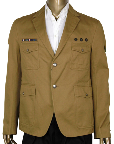 Gucci Men's Light Brown Cotton Jacket (g 52 / Us 42)
