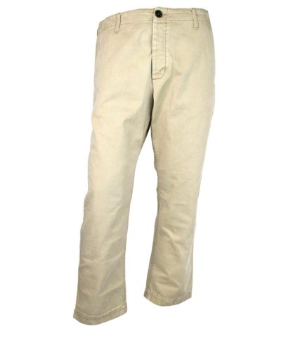 Gucci Mens Light Brown Washed Cotton Pant With