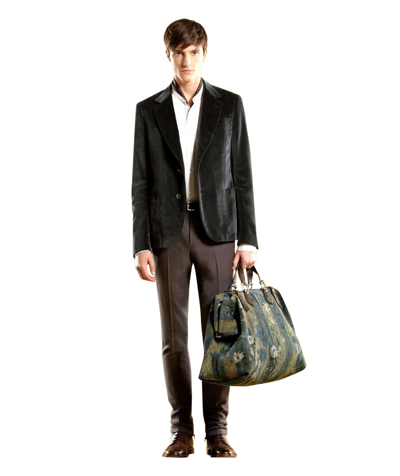 Gucci Men's Runway Green Velvet Jacket Blazer