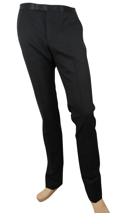 Gucci Mens Stretch Skinny 60s Black Cotton Elastane Dress Pant 318144 Z4714