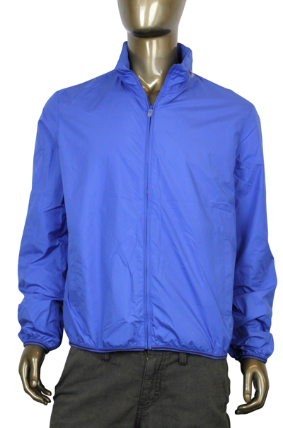 Gucci Men's Techno Polyester Windbreaker Jacket In Blue