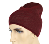 GUCCI GUCCI UNISEX BURGUNDY WOOL CASHMERE COTTON KNIT BEANIE HAT WITH LOGO 352350 6079