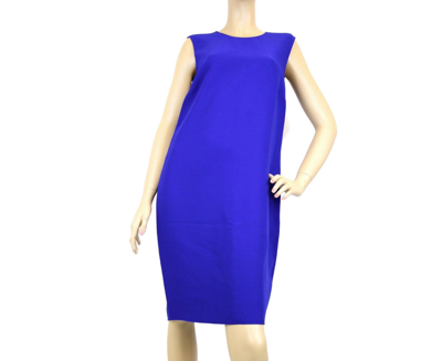 Gucci Women's Blue Silk Sleeveless Dress