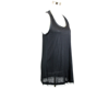 GUCCI GUCCI WOMEN'S JERSEY RACERBACK BLACK VISCOSE TANK WITH SILK TULLE DETAIL
