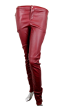 GUCCI GUCCI WOMEN'S LEGGINGS STRETCH BURGUNDY LAMB LEATHER PANT (38)