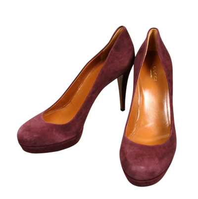 Gucci Womens Purple Suede Platform Pump Shoes 269703 C2000 6029