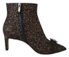 Jimmy Choo Hanover 65 Amethyst Mix Fabric Glitter Leather In Brown