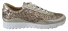 JIMMY CHOO JIMMY CHOO MONZA ANTIQUE GOLD LEATHER WOMEN'S SNEAKERS