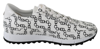 JIMMY CHOO JIMMY CHOO MONZA WHITE/BLACK LEATHER WOMEN'S SNEAKERS