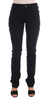 John Galliano Black Cotton Denim Stretch Regular Fit Jeans In Black