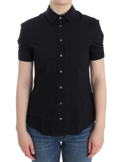 John Galliano Cotton Shirt Top In Black