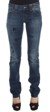 John Galliano Slim Fit Jeans In Blue