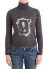 JOHN GALLIANO JOHN GALLIANO BROWN TURTLENECK COTTON WOMEN'S SWEATER