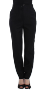 Kaale Suktae High Waist Straight Slim Dress Pants In Black