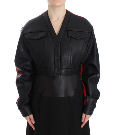 Kaale Suktae Short Croped Coat Bomber Jacket In Black