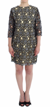 LANRE DA SILVA AJAYI LANRE DA SILVA AJAYI BLACK CREAM SHEATH WOMEN'S SHIFT MINI WOMEN'S DRESS