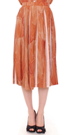 LICIA FLORIO LICIA FLORIO BROWN ORANGE BELOW KNEE FULL WOMEN'S SKIRT