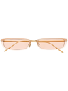 Linda Farrow Rectangular Frame Sunglasses In Pink