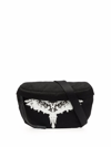 MARCELO BURLON COUNTY OF MILAN MARCELO BURLON MEN'S BLACK POLYESTER BELT BAG