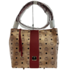 Mcm Klara Champagne Gold Visetos Medium Hobo Crossbody Bag In Gold