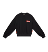 MCM MCM MEN'S BLACK COTTON RUBBER LOGO OVERSIZED PULLOVER SWEATER (REGULAR; S)