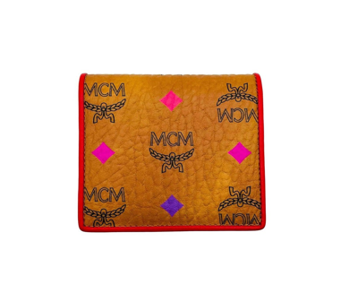 Mcm Mens Brown Spectrum Diamond Rainbow Logo Visetos Id Wallet Mysaasv01