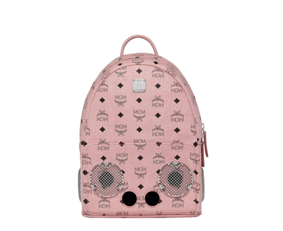 Mcm Men's Soft Pink Coated Canvas Small Wizpak Speaker Backpack Mmk8aoc85pz001