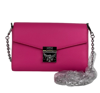 MCM MCM MILLIE SUGAR PINK SMALL CROSSBODY SILVER CHAIN BAG