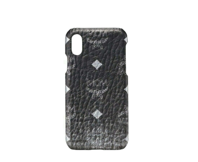 Mcm Unisex Black / Silver Gradation Visetos Iphone Xs Cell Phone Case Mze9avi48sv001