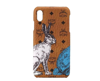 MCM MCM UNISEX BROWN COGNAC VISETOS HIDE AND SEEK BUNNY IPHONE XS MAX CASE MZE9AVI15CO001