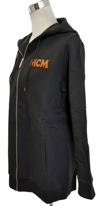 MCM MCM WOMEN'S BLACK COTTON EMBROIDERED FRINGE LOGO ZIP UP JACKET MFJ9ARA40BK (REGULAR; S)