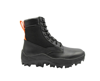 Mcm Women's Black Leather Reflective Patch With Orange Pull Boots Mes9ara81bk In Black