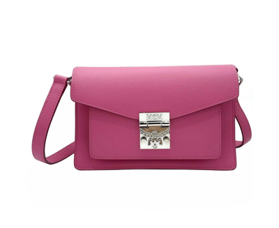 Buy Mcm Patricia Leather Shoulder Bag - Pink At 28% Off