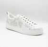 MCM MCM WOMEN'S WHITE LEATHER SILVER STUDDED SNEAKER (37 / US 7)