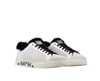 MCM MCM WOMEN'S WHITE MILANO SUEDE BLACK SHEARLING LOW TOP SNEAKER MES9ADA02WT