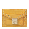 MCM MCM WOMEN'S YELLOW CROCODILE EMBOSSED LEATHER MINI FLAP COIN WALLET