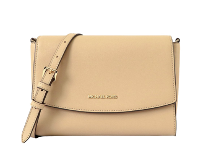 Michael Kors Ellis Medium Flap Messenger In Bisque