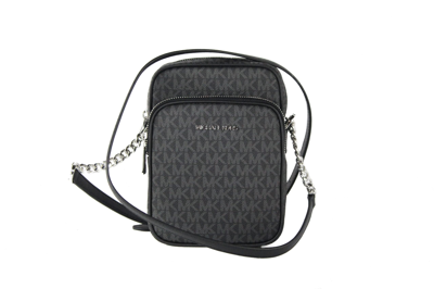 Michael Kors Jet Set Travel Medium Logo Crossbody Bag (Vanillla): Handbags