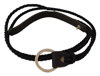 Mila Schön Elegant Skinny Leather Fashion Belt In Black
