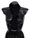 MISSONI MISSONI ELEGANT EMBROIDERED WOOL SCARF IN MEN'S BLACK